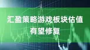 汇盈策略游戏板块估值有望修复
