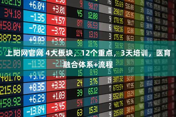 上阳网官网 4大板块,12个重点,3天培训,医育融合体系+流程